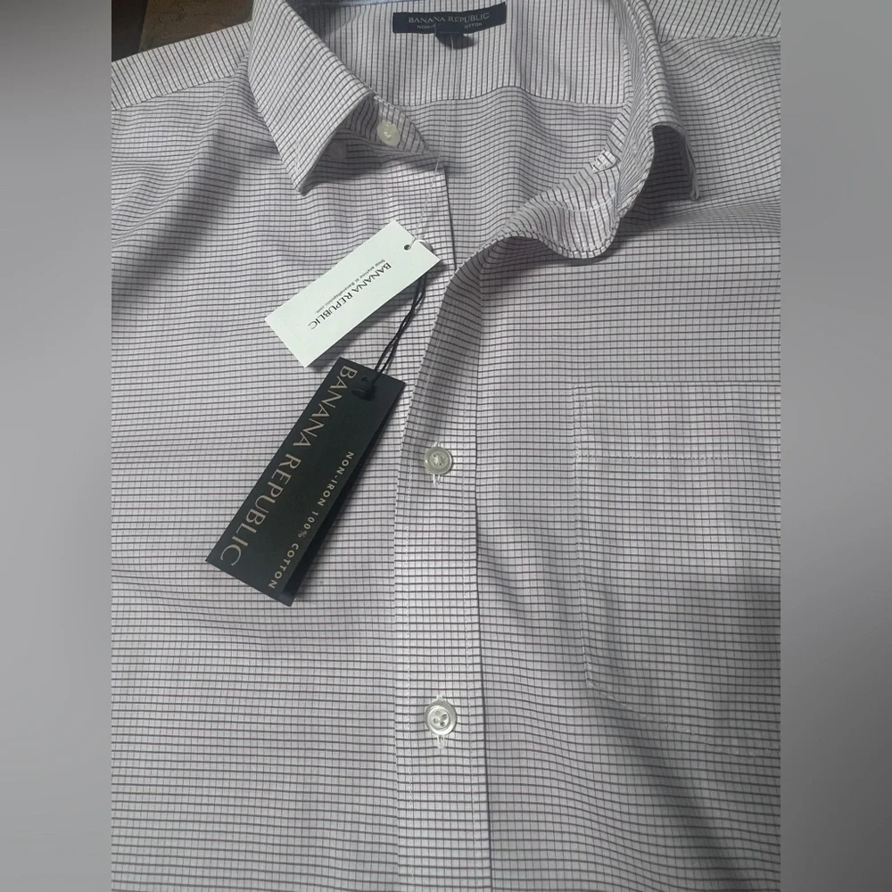 Banana Republic Men's Light Purple Dress Shirt